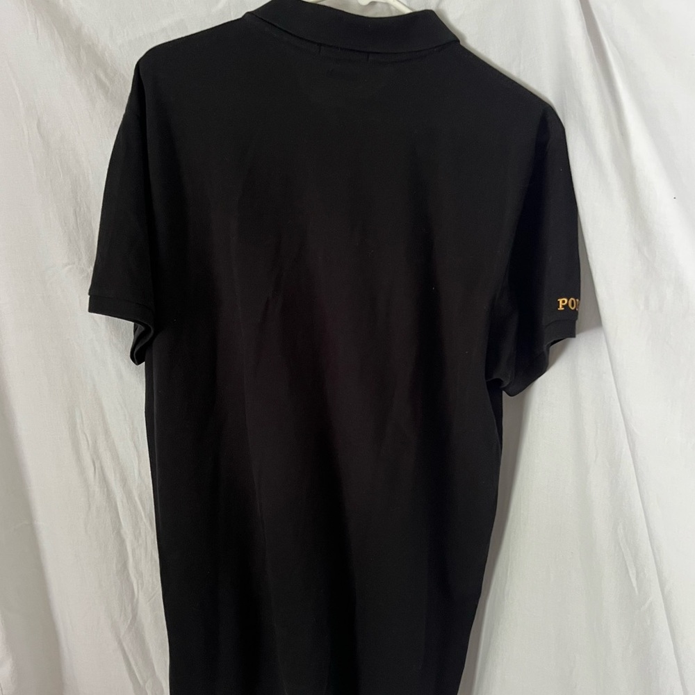 Polo Ralph Lauren black custom fit polo shirt with logo. - Picture 7 of 16